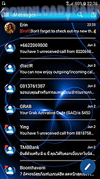 sms messages spheres blue