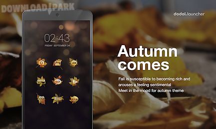 the autumn line launcher theme