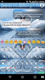 swan heart emoji keyboard skin