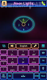 neon lights go keyboard theme