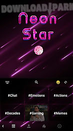 neon star kika keyboard theme