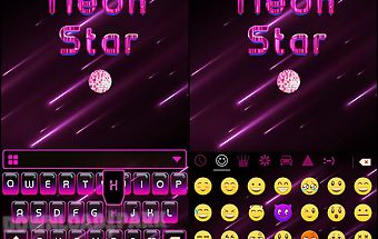 Neon star kika keyboard theme