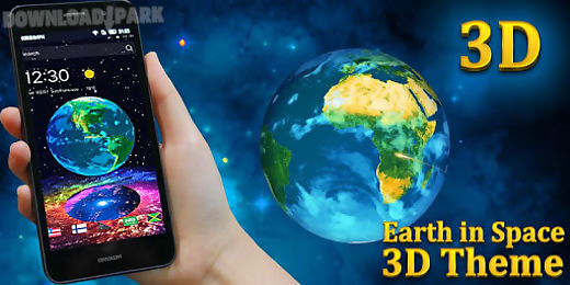 earth in space 3d theme