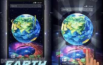 Earth in space 3d theme