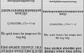 Gothic fonts for flipfont