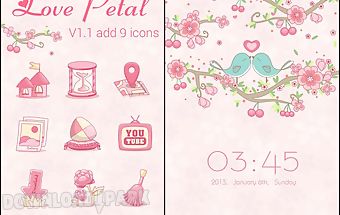 Love petal go launcher theme