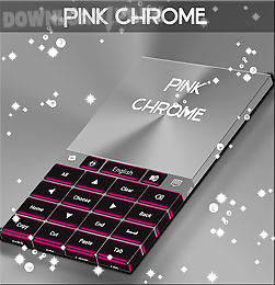 pink chrome keyboard theme