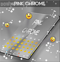 pink chrome keyboard theme
