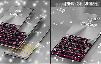 Pink chrome keyboard theme