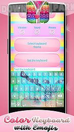 color keyboard with emojis