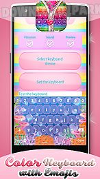 color keyboard with emojis