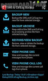 sms & call log backup