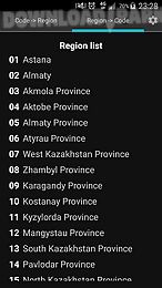 regional codes of kazakhstan