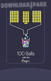 100 balls with the cups