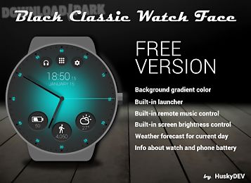 black classic watch face