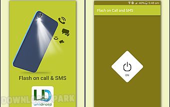 Flash on call and sms