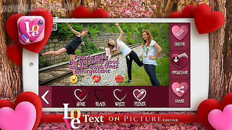 love text on picture editor