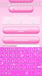 pink glitter emoticon keyboard