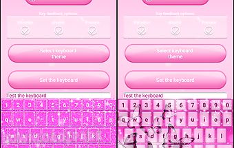 Pink glitter emoticon keyboard