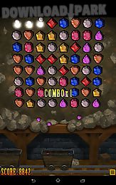 mine raider match 3 gems
