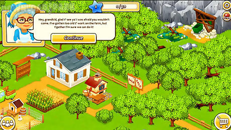 new farm town: day on hay farm