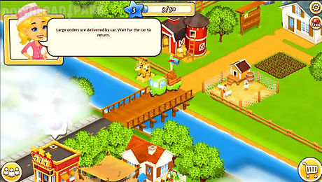 new farm town: day on hay farm