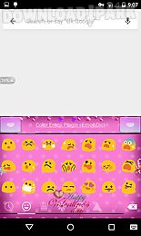 emoji keyboard - lover pink