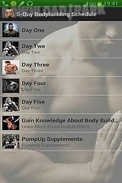 5-day bodybuilding schedule
