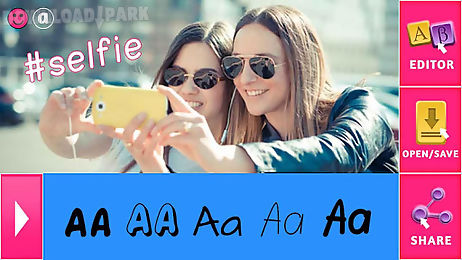 awesome text on selfie photos