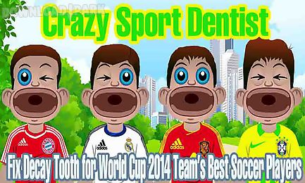 soccer dentist fix decay tooth for football player