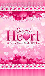 ♥sweet heart theme go sms ♥