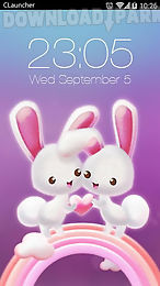 pink rabbit pet love theme