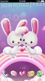 pink rabbit pet love theme