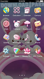 pink rabbit pet love theme