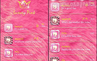 Go sms pro luxury pink theme