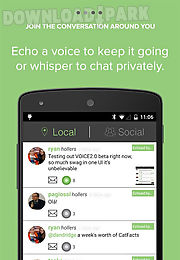 voice: chat & share locally!