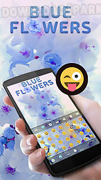 blue flowers go keyboard theme