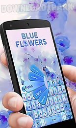 blue flowers go keyboard theme