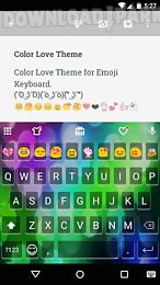 color love emoji keyboard skin