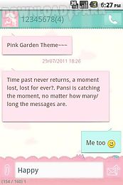 easy sms pink garden theme
