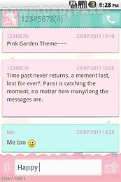 easy sms pink garden theme