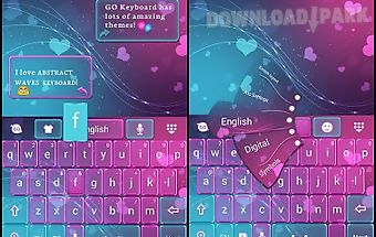 Abstract waves keyboard theme