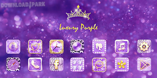 luxury purple launcher theme