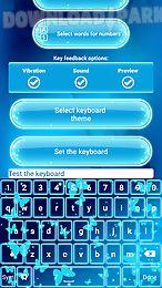neon blue emoji keyboard