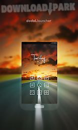 sunset line launcher theme