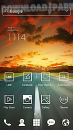 sunset line launcher theme