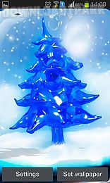 snowy christmas tree hd