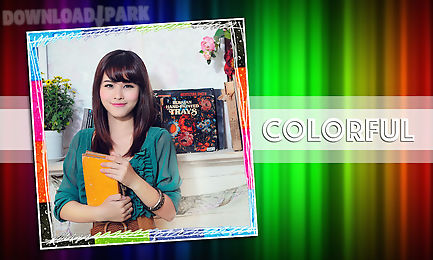 colorful photo frame collage