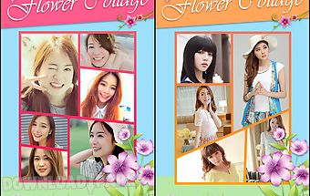 Flower frame photo collages