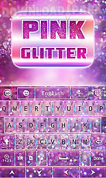 pink glitter go keyboard theme